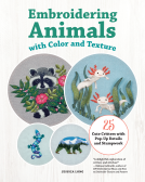 book cover for Embroidering Animals with Color and Texture